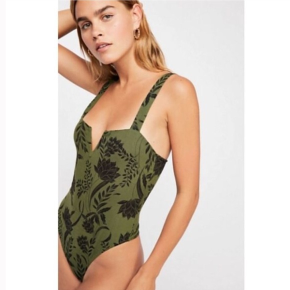 Free People Pippa V-Neck Bodysuit Size XS - Picture 1 of 6